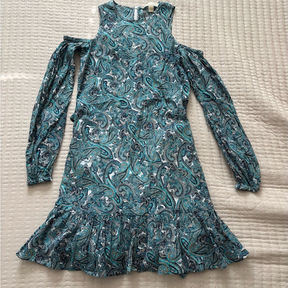 Blue Paisley mini dress
